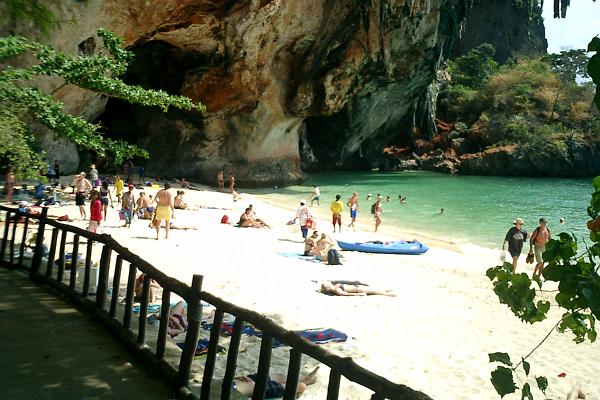 Thai0337.Jpg - O´Railey beach Krabi, såååå jävla fint ställe, lite för mycket folk och apor men annars.....