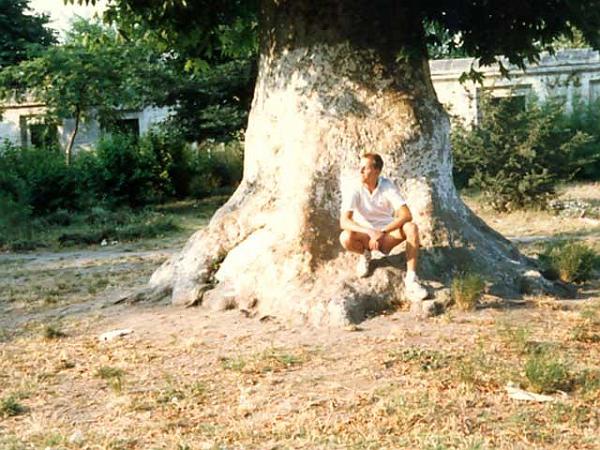 jagolivtrad.jpg - Steffe o jag ute på en kominerad tåg och båtluff, i Istanbul är vi nog här.
